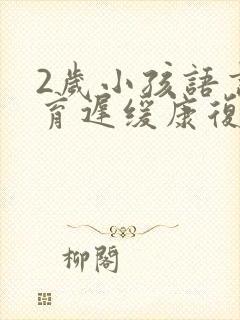 2岁小孩语言发育迟缓康复训练