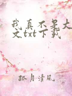 我真不是大佬全文txt下载