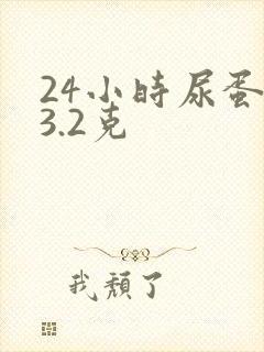 24小时尿蛋白3.2克