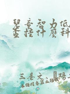 儿童智力低下检查挂什么科