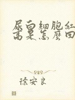 尿白细胞红细胞高是怎么回事