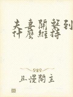 夫妻关系到底靠什么维持