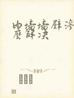 内墙墙壁渗水怎么解决