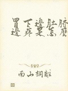 胃下边肚脐眼上边疼是怎么回事