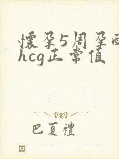 怀孕5周孕酮和hcg正常值