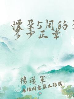 怀孕5周的孕酮多少正常