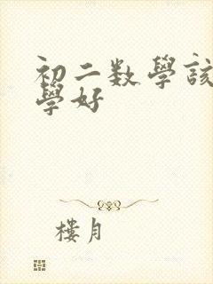 初二数学该怎么学好