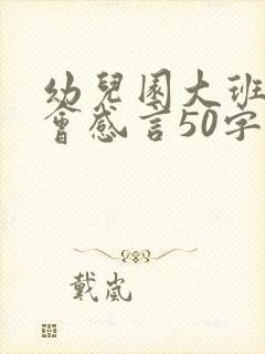 幼儿园大班家长会感言50字