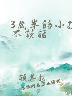 3岁半的小孩还不说话