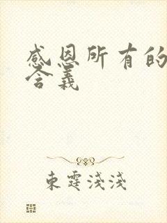 感恩所有的遇见含义