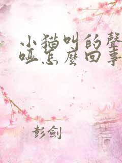 小猫叫的声音沙哑怎么回事