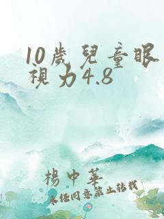10岁儿童眼睛视力4.8