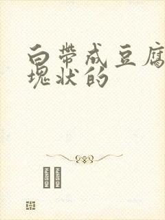 白带成豆腐渣成块状的