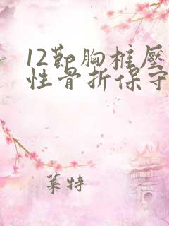 12节胸椎压缩性骨折保守医治