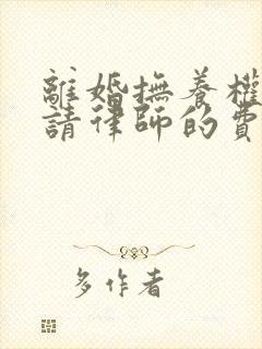 离婚抚养权纠纷请律师的费用