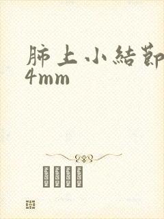 肺上小结节3×4mm