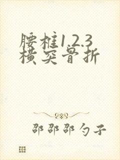 腰椎1.2.3横突骨折