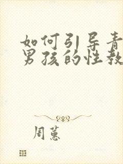 如何引导青春期男孩的性教育