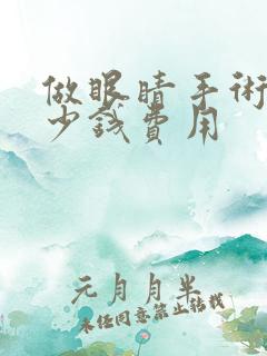 做眼睛手术要多少钱费用