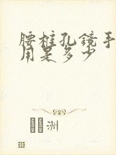 腰椎孔镜手术费用是多少