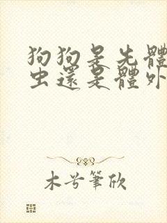 狗狗是先体内驱虫还是体外驱虫