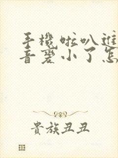 手机啦叭进水声音变小了怎么办