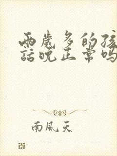 两岁多的孩子说话晚正常吗