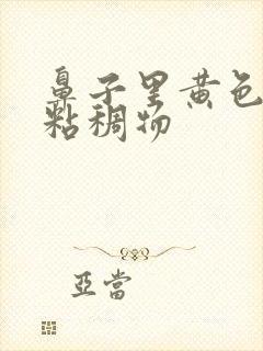 鼻子里黄色胶状粘稠物