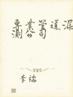 专业管道漏水探测公司