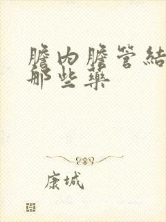 胆内胆管结石吃那些药