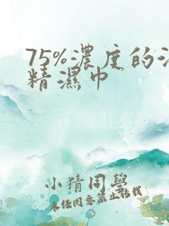 75%浓度的酒精湿巾