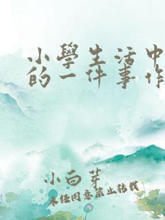 小学生活中难忘的一件事作文500