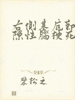 右侧基底节区腔隙性脑梗死