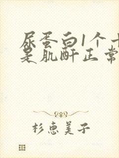 尿蛋白1个十但是肌酐正常