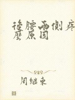 后腰两侧疼是什么原因