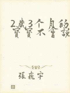 2岁3个月的男宝宝不会说话