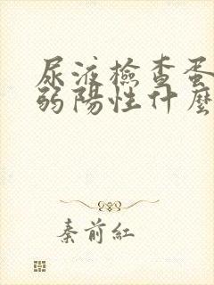 尿液检查蛋白质弱阳性什么意思