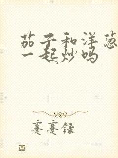 茄子和洋葱可以一起炒吗