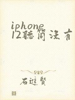 iphone 12听筒没有声音
