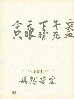 今天下午突然一只眼睛充血请问是怎么回事