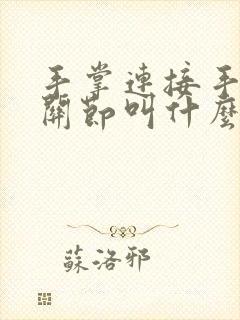 手掌连接手指的关节叫什么