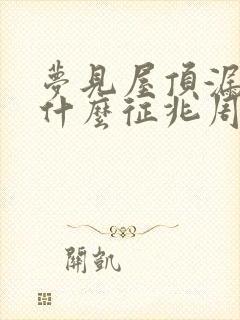 梦见屋顶漏水是什么征兆周公解梦