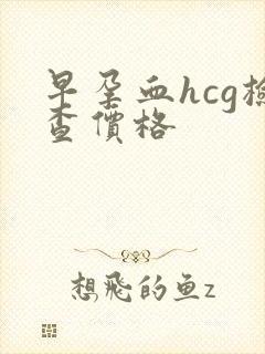 早孕血hcg检查价格