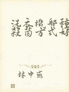 洗衣机哪种消毒杀菌方式好