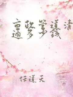 市政管道清淤疏通多少钱