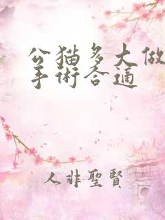 公猫多大做节育手术合适