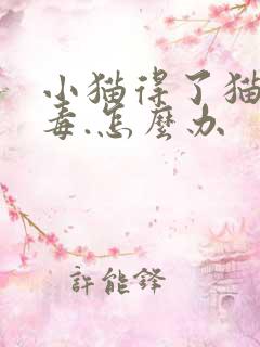 小猫得了猫瘟病毒.怎么办