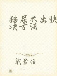 猫尿不出快速解决方法