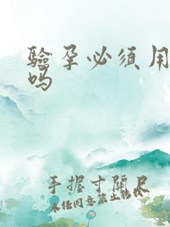 验孕必须用晨尿吗