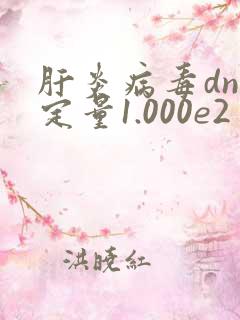 肝炎病毒dna定量1.000e2